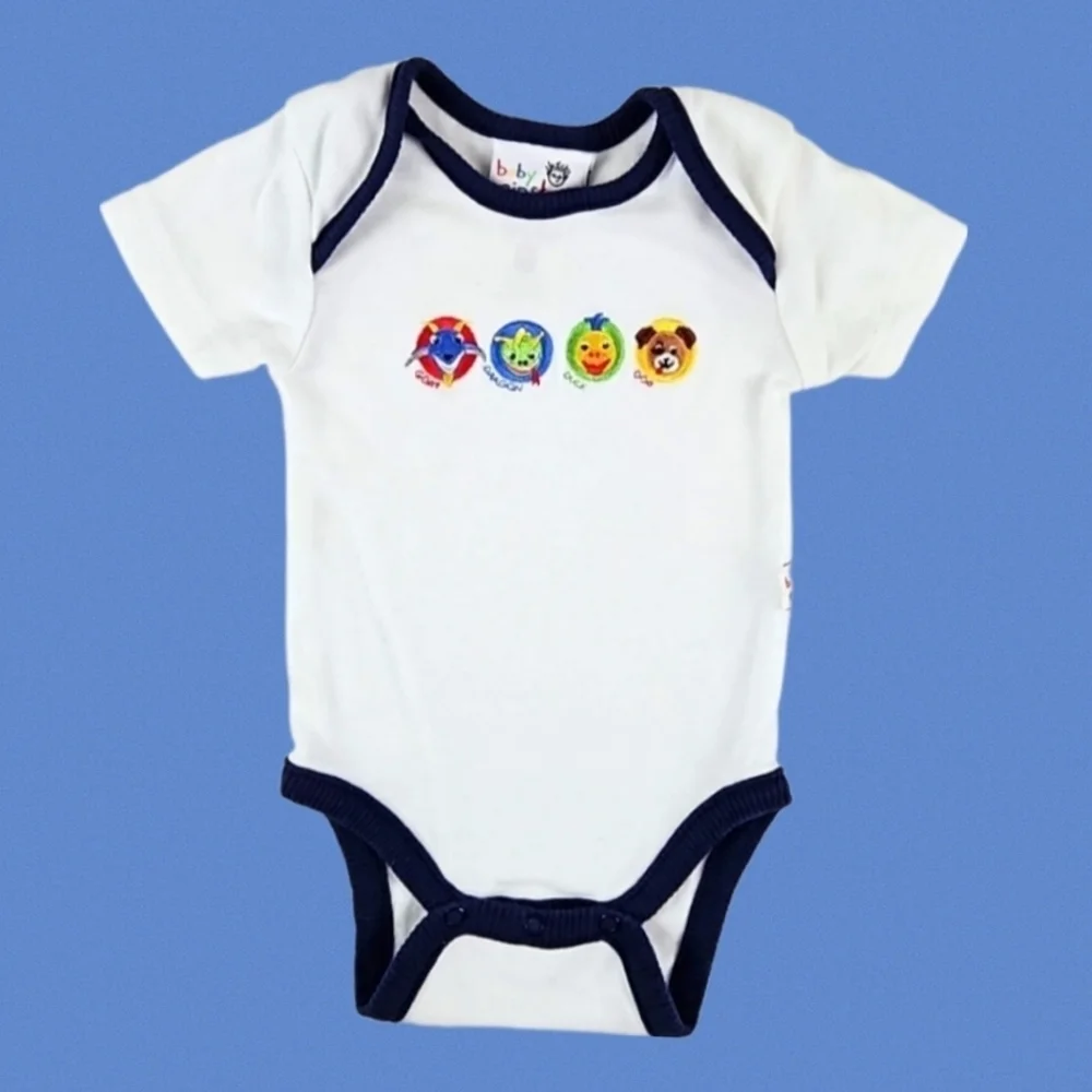 Newborn Baby Einstein Cotton One Piece Romper Bodysuit Outfit White Multi NB